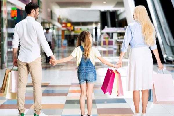 Family Standing Holding Hands Back T
